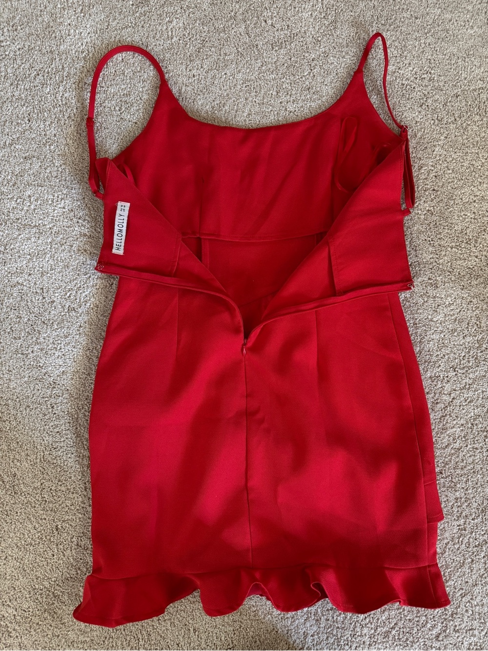 Hello Molly Red Ruffle Mini Dress - Picture 5 of 7